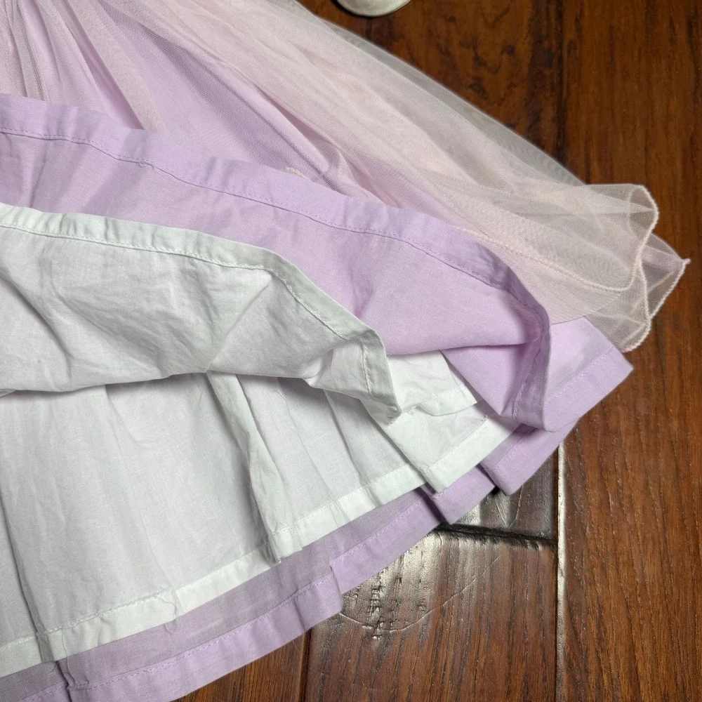 Well Dressed Wolf‎ Lilac Wisteria 4T Dress Linen Smocked Tulle Boutique Fairy